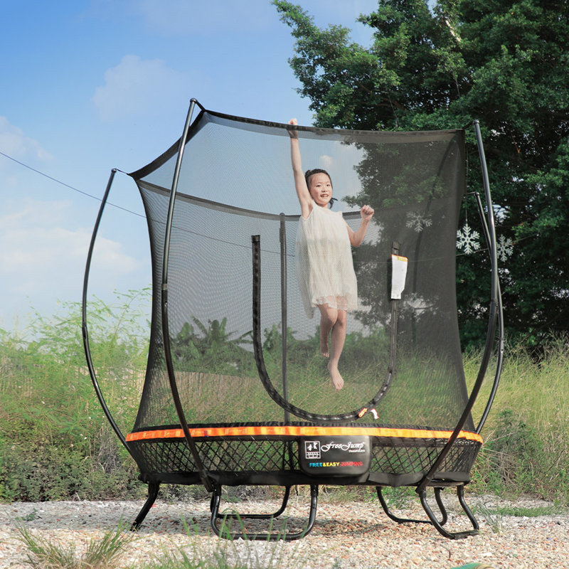 Free Jump Trampoline Springless Trampline Kids Mini Round 6 Backyard Trampoline with Safety Enclosure Indoor Outdoor Wayfair